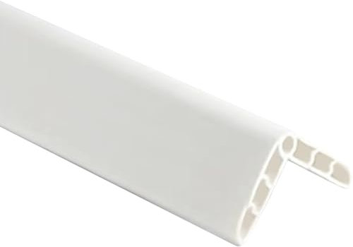 TRUHUI Protection d'angle colorée en caoutchouc pour mur, bande anti-collision, protection autocollante pour mur de garage, protection des coins et des coins colorés, longueur 1 m, blanc
