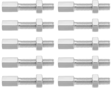 Be In Your Mind 10pcs Throttle Cable Adjustment Screw M6x37.5 mm Clutch Cable Repair Set Motorbike Drive Cables Brake Cable A3 Steel Screw with Nuts Compatible with Hercules Kreider Motorbike
