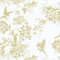 Yomshi Self Adhesive Wallpaper Floral Bird 44×300cm Peel and Stick Wallpaper Gold Vintage Sticky Back Plastic Waterproof Removable Film for Living Room Bedroom Wall Furniture