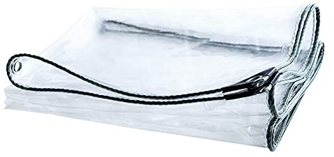MINGX Lona Alquitranada Funda para Caravana De Muebles Esquinas Reforzadas Multiusos con Agujeros para Mayor Durabilidad, Transparente, 24 Tamaños (0.5x2m)