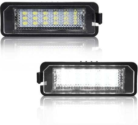 DYNVEX 2 Stücke LED Kennzeichenbeleuchtung für V-W Golf 4 5 6 MK4 MK5 MK6 Pass-at Polo CC Eos Scirocco, [Can-bus Fehlerfrei] Premium und Langlebig 18 SMD Nummernschildbeleuchtung