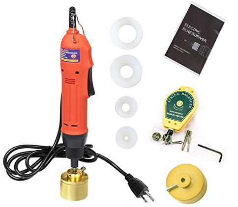 ZONEPACK Manual Electric Bottle Capping Machine Handheld Cap Sealer Sealing Machine 10-50mm Capping Diameter Bottle Capper Sealer Screwing Sealing Machine (110V)