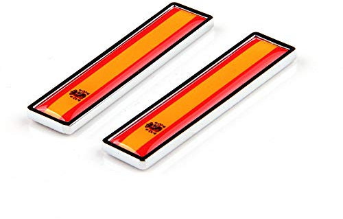 1 Paire Drapeau Espagne 3D En Métal Voiture Corps Logo Auto Moto Personnalité Décoration Autocollant Emblème Badge