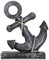 H&W Boot Anker Statue 8.5 H,Harz Skulpturen,Anker Modell Figuren für Männer,Kunst Statue Ornamente für Home Büro Wohnzimmer Bücherregal Tisch Desktop Nautische Dekor (Blau)