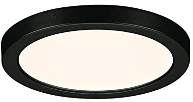 Paulmann 79960 LED Panel Einbaupanel Areo IP44 118mm rund incl. 1x6,5 W Warmweiß Schwarz Kunststoff Beleuchtungssystem 3000 K