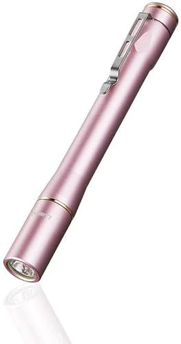 LUMINTOP IYP365 LED Taschenlampe in Stiftgröße 200 Lume LED-Inspektion Arbeitsleuchte AAA-Batterie mit 3-fach verstellbarem für Lesen Camping Outdoor und Notfall Schwarz (4000K Pink)