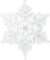 devembr Snowboard Stomp Pad, 3D Klare Schneeflocke Snowboard Stomp Pads, PVC-Material, 13 x 11,5 cm, Transparent