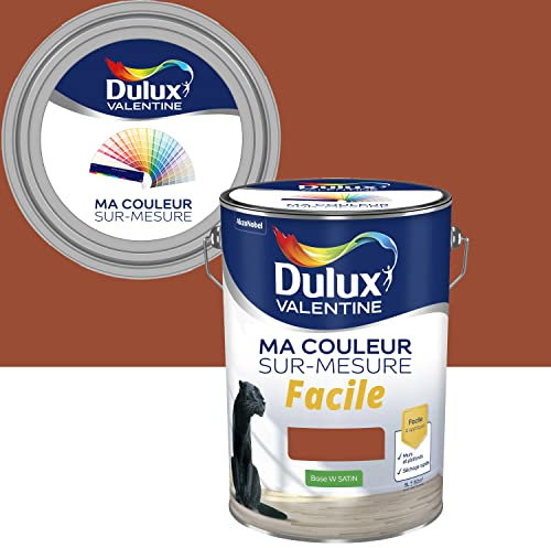 Ma Couleur Sur-mesure par Dulux Valentine – Peinture Intérieure Murs, Plafonds, Boiseries - Facile à appliquer - Satin TERRE ROUGE INTENSE 5 L