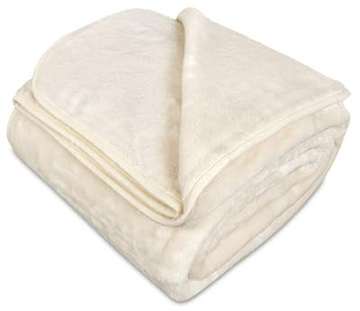 Gräfenstayn® Kuscheldecke Cashmere-Feeling - super weich & flauschig - Dicke & warme Fleecedecke - kuschelige Sofadecke, Wohndecke & Tagesdecke - Überwurf Decke Sofa, Couch (Creme, 150x200 cm)