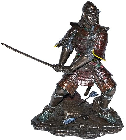 Deko Figur Samurai Art H 21 cm japanischer Krieger in Rüstung mit Schwert Figur Parastone