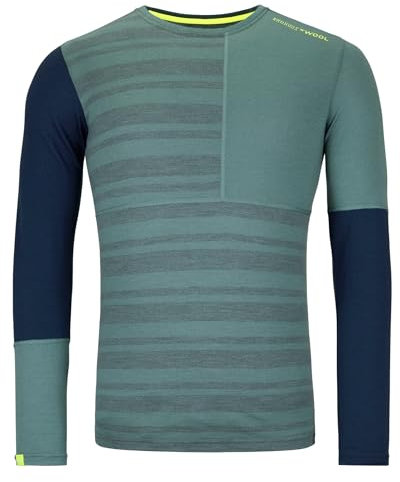 ORTOVOX 185 Rock'n'Wool Longsleeve, Herren, Arctic Grey, M