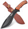 DRAGON RIOT Outdoor Messer Survival Feststehende Klinge, Großes Jagdmesser Full Tang, 20cm Survival Messer D2 Stahl mit Lederscheide, Camping Messer Geschenk für Männer