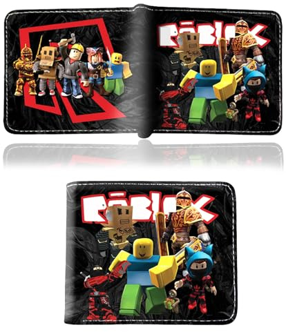 Ubephant Roblx Cartera, Roblx Monedero, Niños Billetera, 11.5 * 9.5cm R-oblx PU Cuero Bifold Wallet, R-oblx Regalo, Cartoon Carteras, Anime Monedero, para Niños Fans