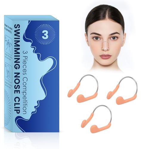 YGNNXRN 3 Stücke Nasenklammer Schwimmen Unisex Erwachsene Competition Nose Clip Wasserdicht Silikon Schwimmen Nase Clip für Erwachsene Freizeitschwimmer