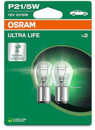 Osram ULTRA LIFE, P21/5W, Double Blister, (2 lamps), white