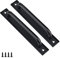 Lrocotanc 2 Tiradores para puertas correderas de 180 mm en acero inoxidable, adecuados para armarios, muebles de cocina y puertas de dormitorio, Tiradores de aluminio(negras)