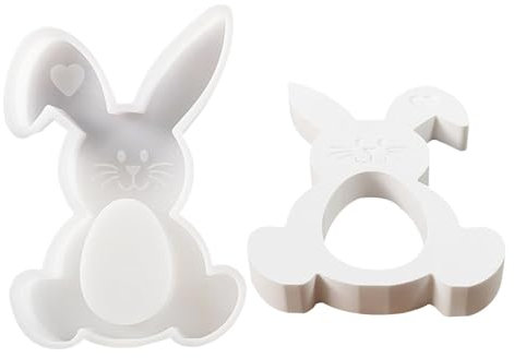 Silikonformen Gießformen Osterhase Ostern Kaninchen Ei Silikonformen Gips Gießformen, Silikon Gießform Ostern Ei Ornament Für Gips, Epoxidharz, Kerze, Seife, Beton