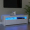 Xichuzi Mueble para TV con Luces LED, Mesa TV, Mueble TV Salon, Mueble Television, Mesa Television, Muebles De Salon, Modulos Salon, Blanco Brillante 120x35x40 cm