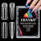 EBANKU 96PCS Matte Clear Dual Nail Forms System Full Cover Nail Mold Tips Acrylic Nail Extension Tools for Nail Art Salon Nails Design(4 Styles)