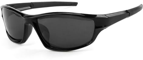 Smomend Sportbrille Herren Damen, Sunglasses, Polarisierte Sonnenbrille mit UV400 Schutz, Sport-Sonnenbrille Schwarz für Radfahren, Laufen, Angeln, Outdoor-Aktivitäten, Fahrradbrille Rennrad Brille
