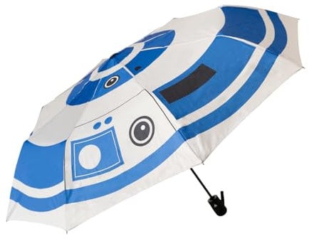 Grupo Erik Compact Umbrella Star Wars Merchandise | Lightweight, Foldable & With Cover, Small Travel Umbrella Kids | R2-D2 Star Wars Gifts Under 20 Pounds