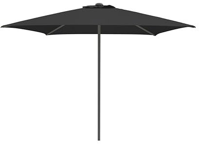 METRO Professional Ombrellone quadrato Push-Up, alluminio/poliestere, 2 x 2 m, con trattamento al teflon, antracite/grigio