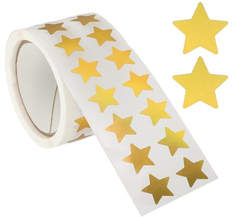 PATIKIL 1000 Stück 1.27cm Belohnungssticker Sterne Aufkleber Bronze | Metallfolie Stern Aufkleber, Für Lehrerbedarf Schulbedarf Bürobedarf Klassenzimmer Dekorative Markierung Wichtigsten