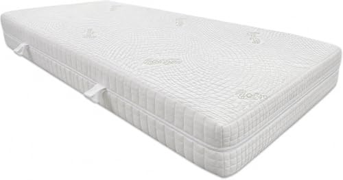 Dibapur Q XXL Soft 9 Zonen Orthopädische Kaltschaummatratze 180x200 x ca.23,5 cm Kern mit gesteppten Doppeltuchbezug ca. 25 cm (H2) Made in Germany
