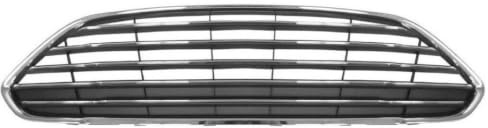 TVP Trade Vehicle Parts.co.uk Compatible With Front Bumper Centre Grille Upper Black and Chrome Moulding Fiesta 2013-2016