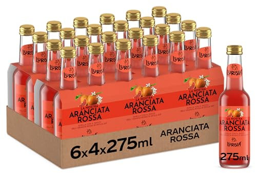 Lurisia La Nostra Aranciata Rossa – 24 Bottiglie da 275ml, Bevanda Analcolica Prodotta con il Succo dell ”Arancia Rossa di Sicilia IGP”