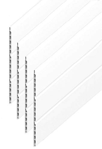 5 Metre Length x 300 Millimetre White Plastic Soffit Board Upvc Hollow Soffit Cladding Pack of 4