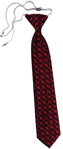 TigerTie Kinderkrawatte mit Motiv Flechtmuster - Kindersicherheitskrawatte vorgebunden mit Gummizug