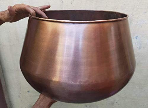Handmade Vintage Copper Planters - Indoor & Outdoor, Large Size, No Design