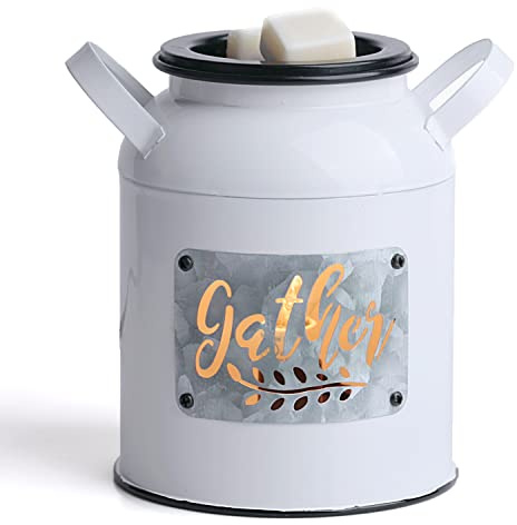 NAFANG Milk Can Wax Melt Warmer, Scentsy Wax Warmer,Metal Wax Burner, Farmhouse Wax Warmers for Melting Scented Wax Cubes,Candle Wax Warmer for Rustic Home Décor, Office, Birthday Gifts