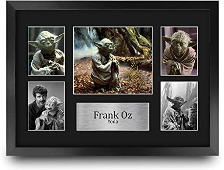 HWC Trading FR A3 Frank Oz Yoda Presents gedrucktes signiertes Autogrammbild für Film-Fans – A3 gerahmt