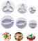 Orapink 6 Stück Holly Leaf Ausstechformen Plunger Set 3D Weihnachtskeks Fondant Formen zum Backen,Kuchendekorationen
