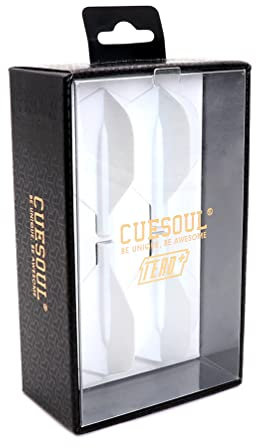 CUESOUL TERO+ AK4P Dart Flights,Neues Double Direction Teleskop- und Rotating Dart Flights System(weiß)