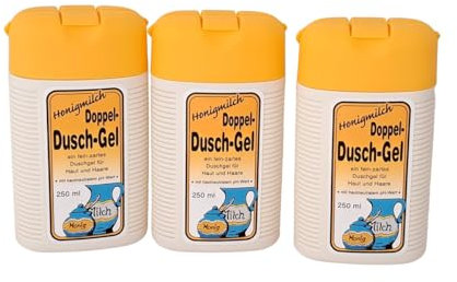 3 x 250ml Duschgel Doppel-Dusch Honig Milch f. Haut und Haare Imker Imkerei Bienen 1L/29,20€