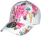 Berretto NY da ragazza T54 Hip hop Fashion Baseball Cappellino con Visiera Arrondie Rosa Design Fiori Regolabile, bianco, 54