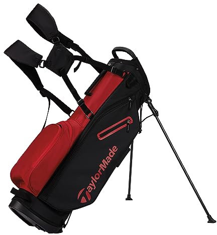 TaylorMade Golf 2023 Golftasche, klassisch, Schwarz/Rot