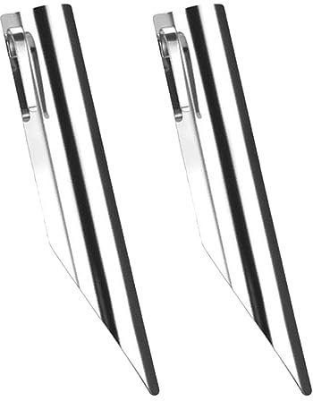 Restaurant Crumb Sweepers for Servers, 2Pcs Stainless Steel Crumb Collector Crumbers for Servers Portable Polished Table Crumb Sweeper Curved Cake Scraper for Kitchen