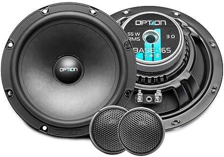 Option BASE-165-2-Wege 16,5cm Komponenten Lautsprecher-System - 3 Ohm, 88dB, 55 Watt RMS - 1 Paar Auto Lautsprecher