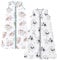 Chilsuessy Schlafsack Baby 2.5 Tog Winterschlafsack Babyschlafsack aus reine Baumwolle Winter Schlafanzug ohne Ärmel 70-130cm für Neugeborene und Kinder, Koala + Panda, 130cm/Baby Höhe 120-140cm