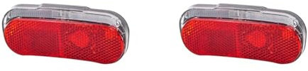FISCHER Fahrrad Dynamo LED-Rücklicht für Gepäckträger, mit Standlicht und integriertem Reflektor, Spritzwasserschutz nach IP44, StVZO-zugelassen (Packung mit 2)