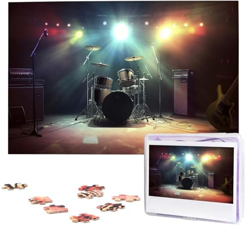Rock Band Stage Puzzles Personalisiertes Puzzle 1000 Teile Puzzle aus Fotos Bilderpuzzle für Erwachsene Familie