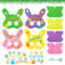 Osterhase Maske, Osterbasteln für Kinder, DIY Kaninchenmaske, Kinder Kaninchen Papiermaske Bastelsets, für Ostern Karneval Frühlingsparty Mitgebsel Kinderparty Geburtstag Verkleiden Maske (16 Stück)