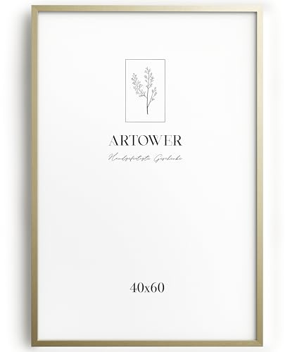 Artower® Bilderrahmen für 40 x 60 cm Natur Hell Holz Dünner Rahmen | Posterrahmen Groß für Collage | Picture Frame Light Wood 40x60cm | Holzrahmen Holz-Bilderrahmen | Holzbilderrahmen Poster