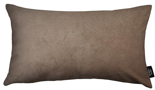 McAlister Textiles Matter Samt Knife Edge | Kissenbezug für Sofakissen in Mokka Braun | 60 x 40cm | erhältlich in 25 Farben | griffester Samt | Kissenhülle für Samtkissen