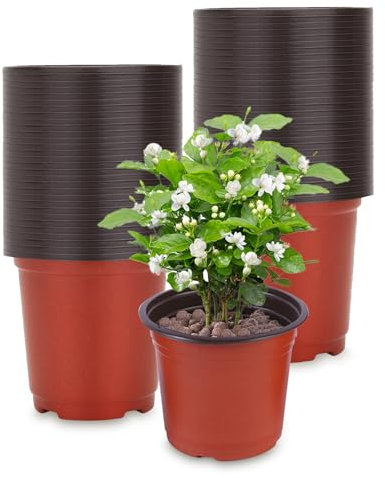 Lunyloer AnzuchttöPfe, 120 Stück PET PflanztöPfe, PflanztöPfe Rund, AufzuchttöPfe für Gartenfrüchte, GemüSe, Blumenpflanzen AufzuchttöPfe (10×8cm)