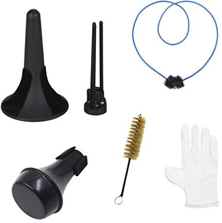 5-in-1 Trompeten-Wartungswerkzeug-Set, Trompetenständer, 1 Bürsten, Trompetendämpfer